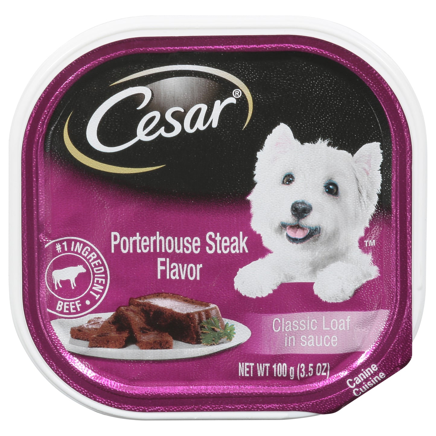 Cesar Porterhouse Steak Flavor Dog Food 3.5 oz