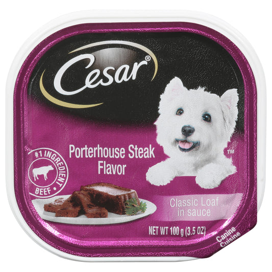 Cesar Porterhouse Steak Flavor Dog Food 3.5 oz