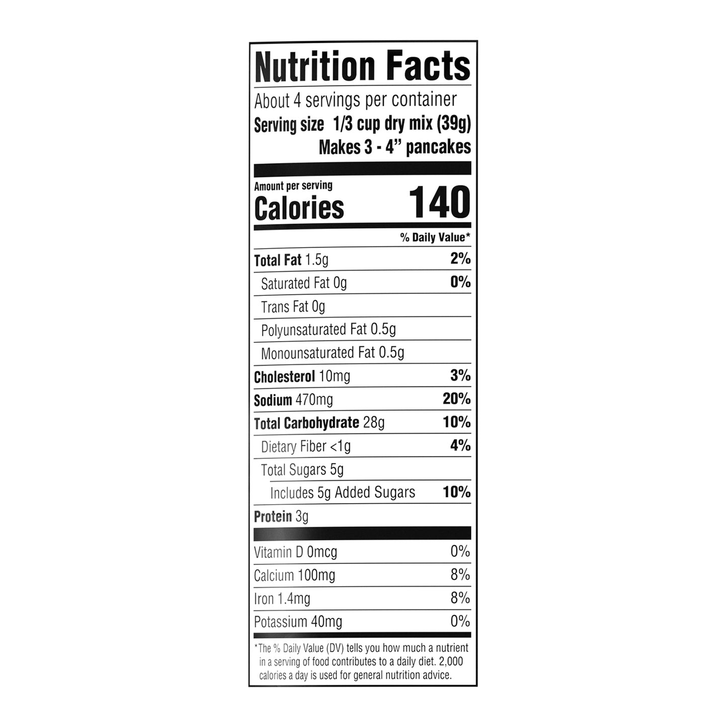 Food Club Complete Original Pancake & Waffle Mix 5.5 oz