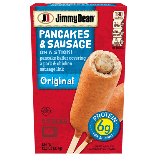 Jimmy Dean Pancakes & Sausage on a Stick, Frozen Breakfast, 5 Count