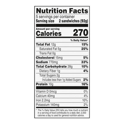 Odom’s Tennessee Pride Chicken & Buttermilk Biscuits, Snack Size Frozen Breakfast Sandwiches, 10 Count