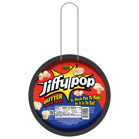 JIFFY POP Butter Flavored Popcorn, Stovetop Popping Pan, 4.5 oz.