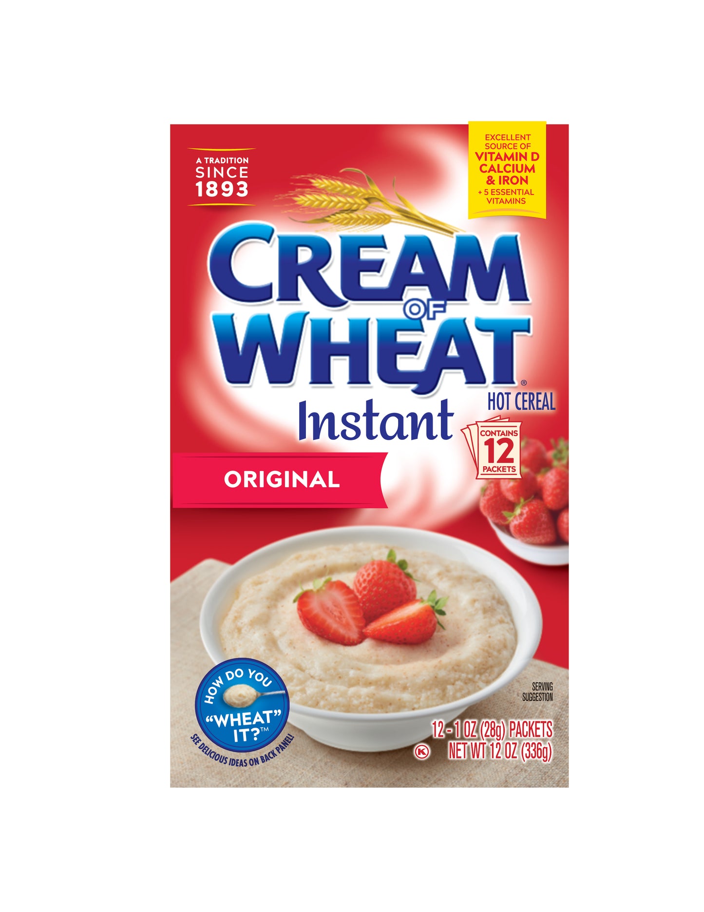 Cream of Wheat Original Instant Hot Cereal, 12-1 OZ Packets