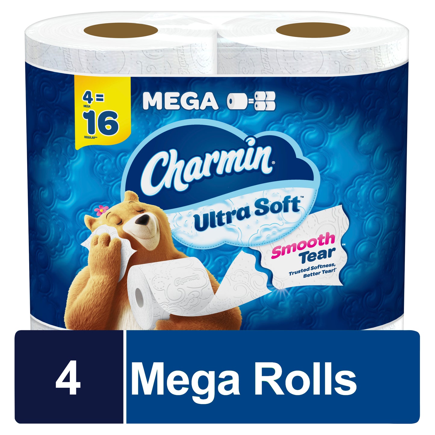Charmin Ultra Soft Toilet Paper 4 Mega Rolls, 224 Sheets Per Roll