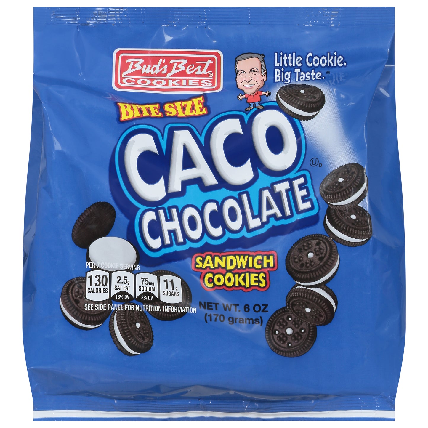 Bud's Best Cookies Caco Chocolate Sandwich Cookies Bite Size 6 oz