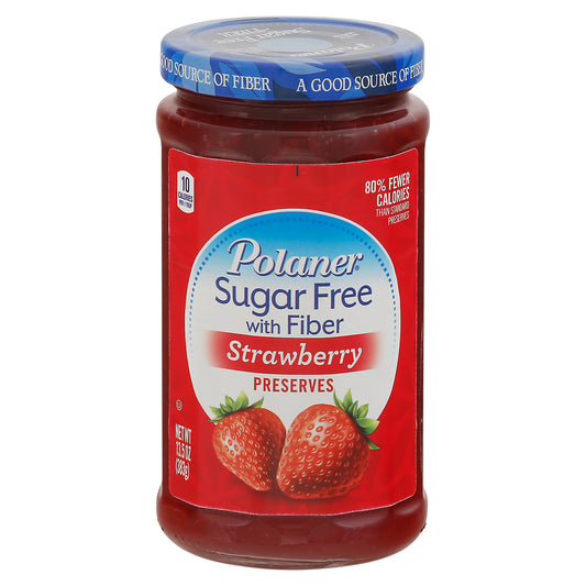Polaner Sugar Free with Fiber Strawberry Preserves 13.5 oz