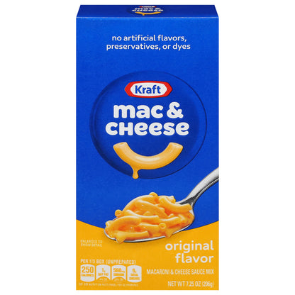 Kraft Original Mac & Cheese Macaroni and Cheese Dinner, 7.25 oz Box