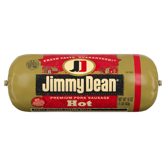 Jimmy Dean® Premium Pork Hot Breakfast Sausage Roll, 16 oz - KEEP FROZEN