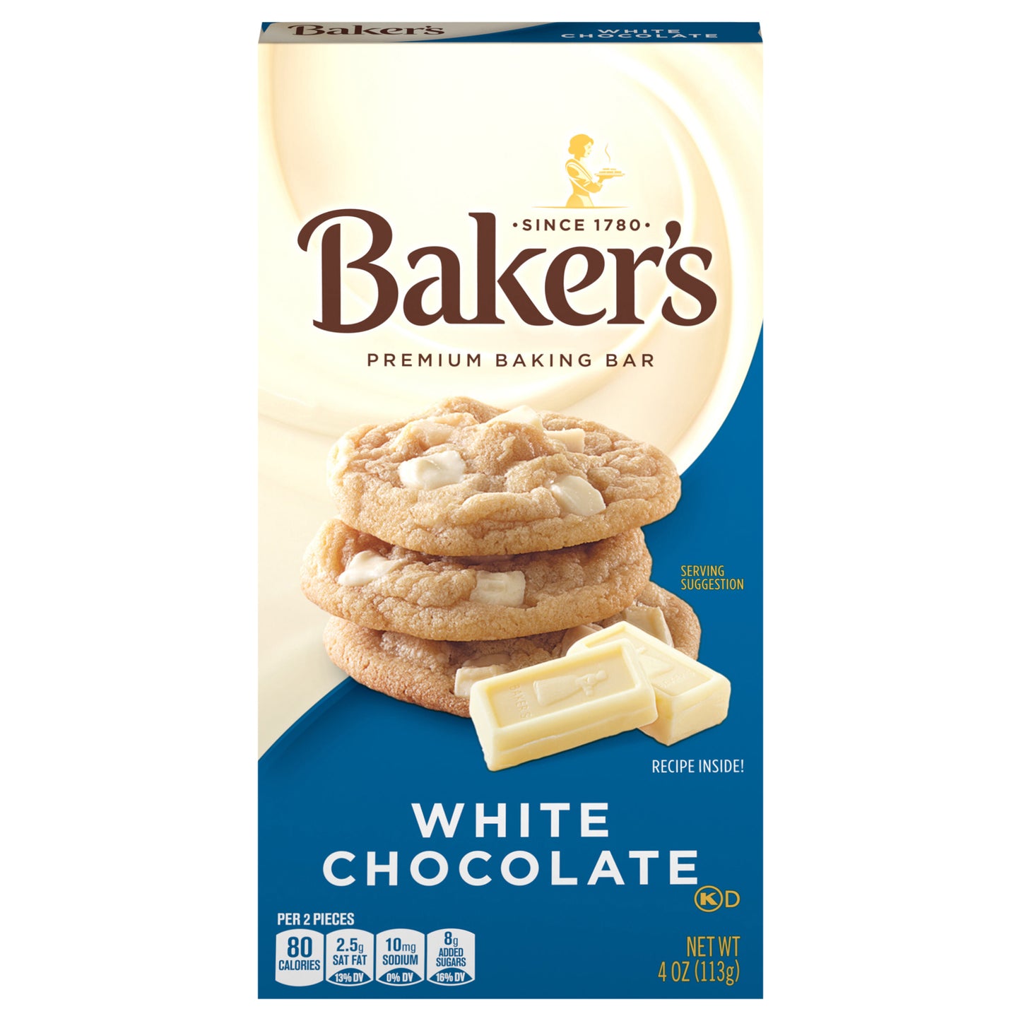 Baker's White Chocolate Premium Baking Bar, 4 oz Box