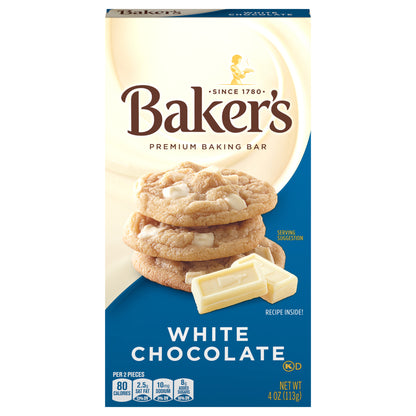 Baker's White Chocolate Premium Baking Bar, 4 oz Box