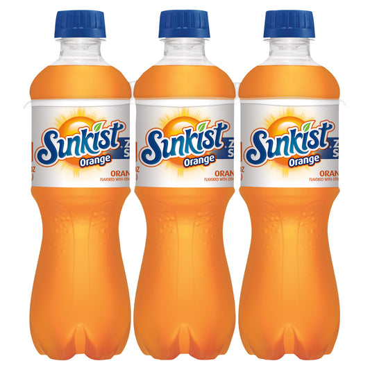 Sunkist Zero Sugar Orange Soda, .5 L bottles, 6 pack