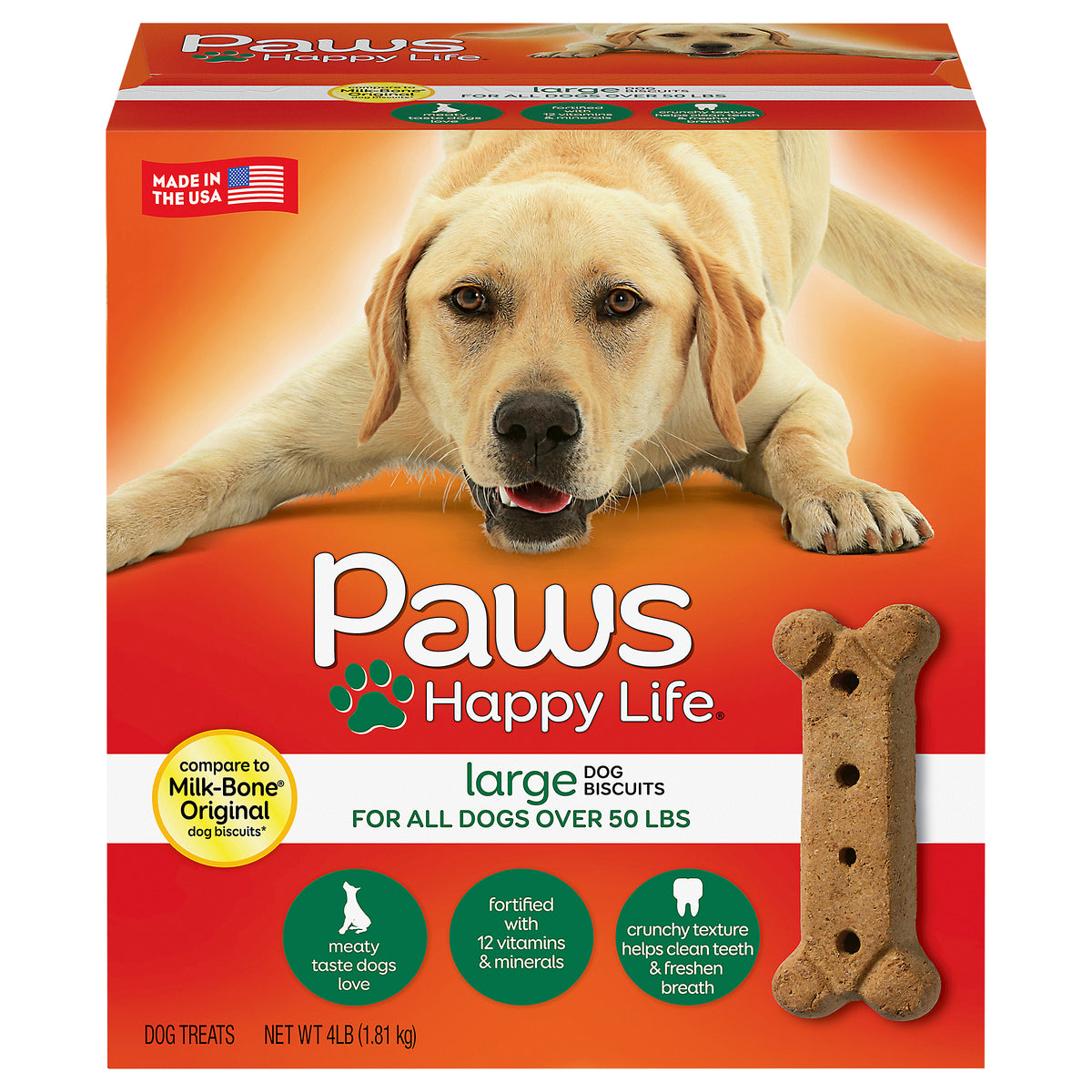 Paws Happy Life Large Dog Biscuits 4 lb