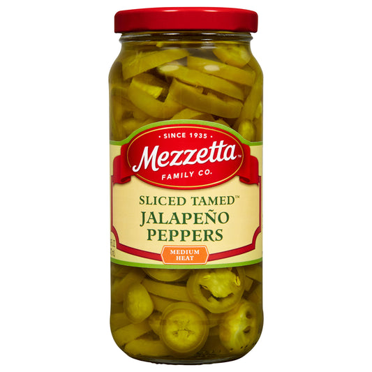 Mezzetta Sliced Tamed™ Jalapeño Peppers, 16 fl oz