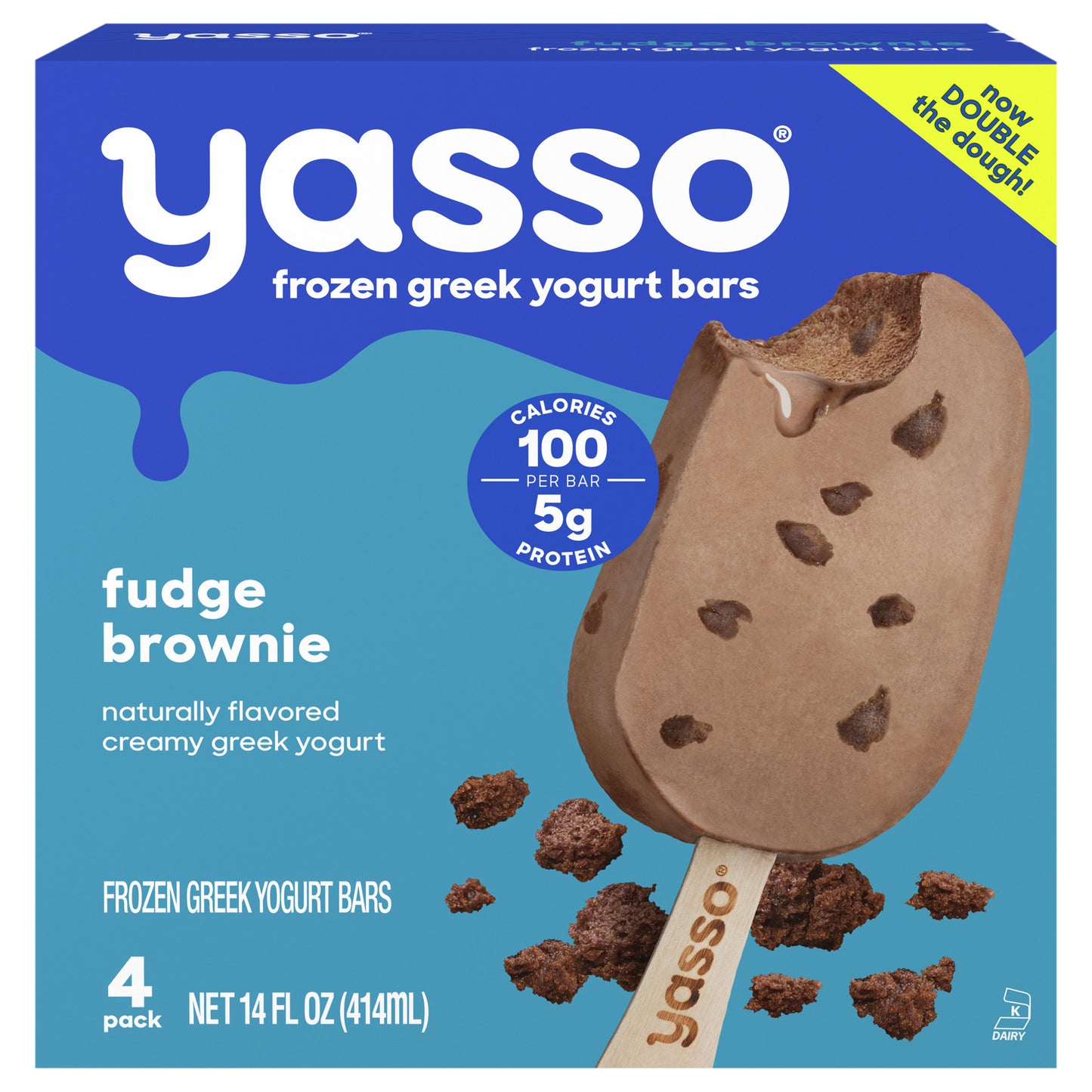Yasso Yasso Frozen Greek Yogurt Bars Fudge Brownie Bars 4 3.5fl oz bars