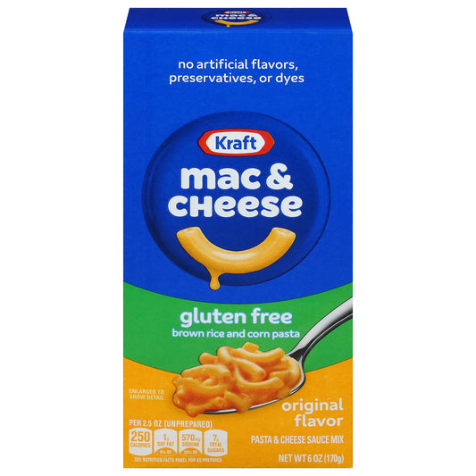 Kraft Gluten Free Original Mac & Cheese Macaroni and Cheese Dinner, 6 oz Box