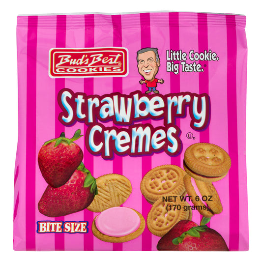 Bud's Best Cookies Bite Size Strawberry Cremes Cookies 6 oz