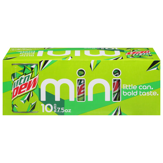 Mtn Dew Soda Mini 10 - 7.5 fl oz Cans