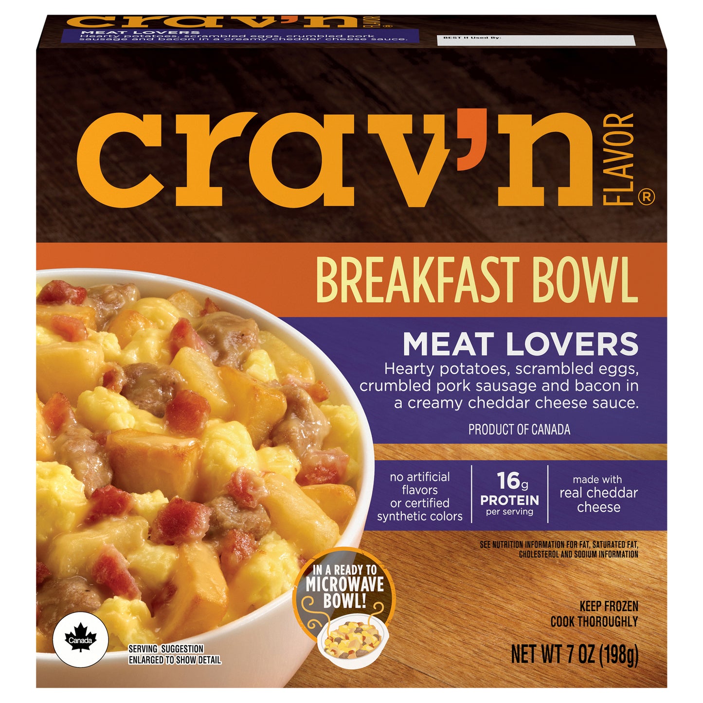Crav'n Flavor Meat Lovers Breakfast Bowl 7 oz
