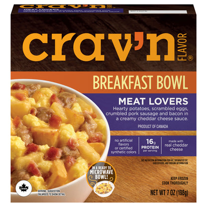 Crav'n Flavor Meat Lovers Breakfast Bowl 7 oz