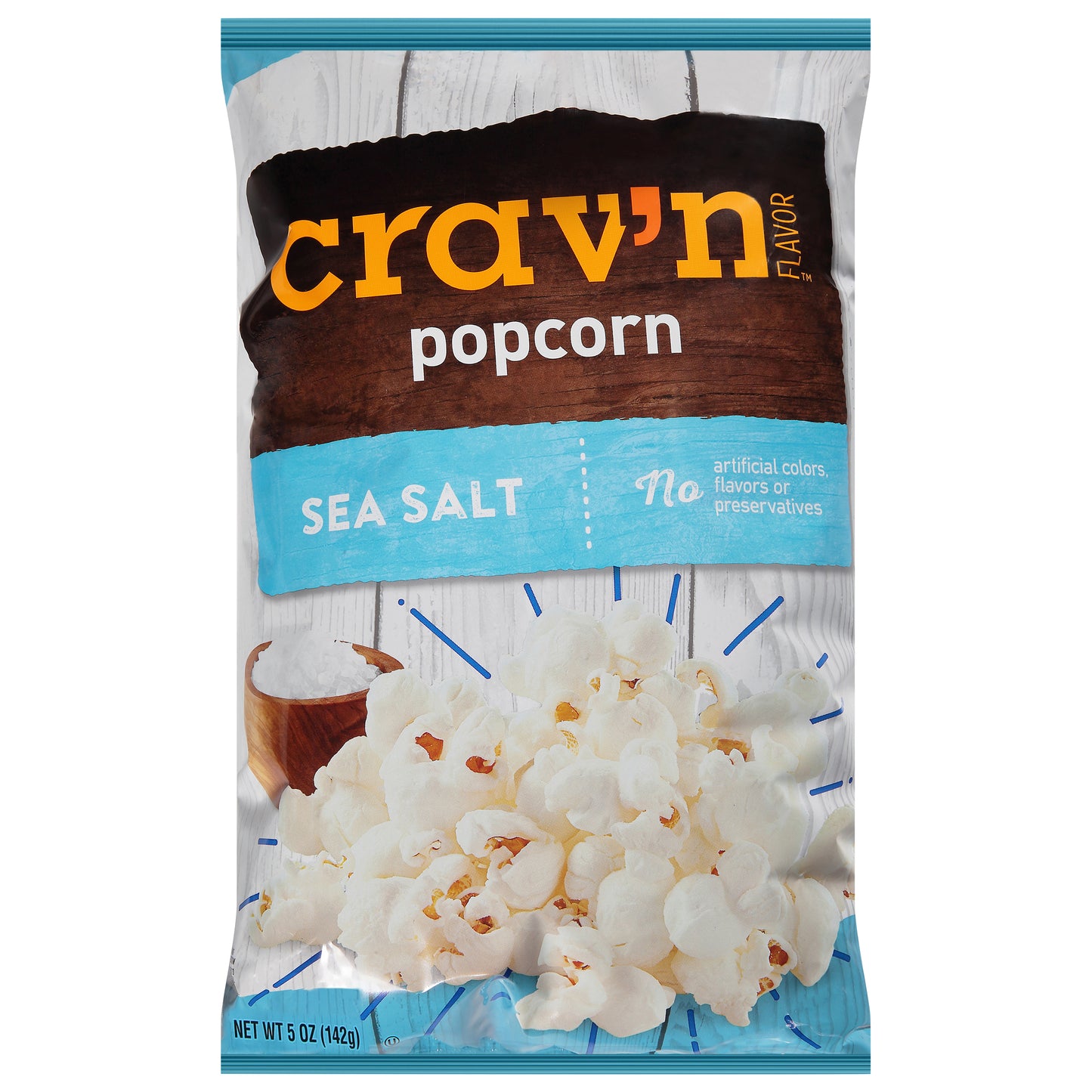 Crav'n Flavor Sea Salt Popcorn 5 oz