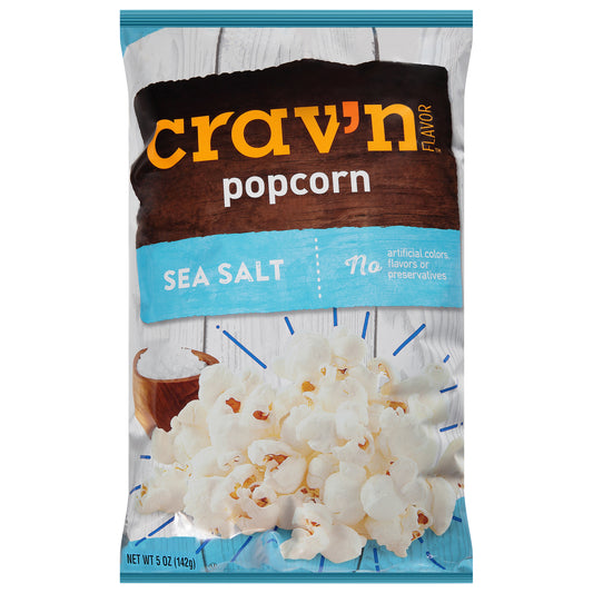 Crav'n Flavor Sea Salt Popcorn 5 oz