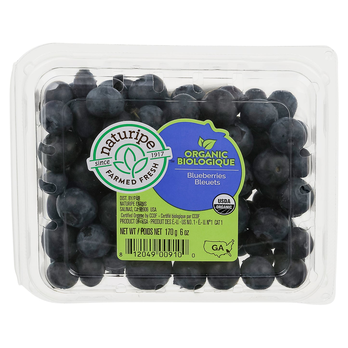 Naturipe Farmed Fresh Organic Blueberries 6 oz