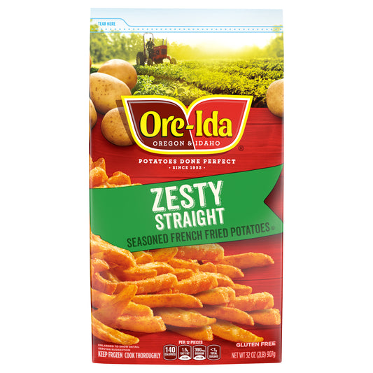 Ore-Ida Zesty Seasoned Straight Fries, 32 oz Bag