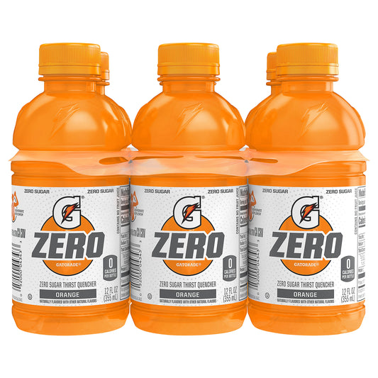 Gatorade Zero Zero Sugar Thirst Quencher Orange 12 Fl Oz 6 Count