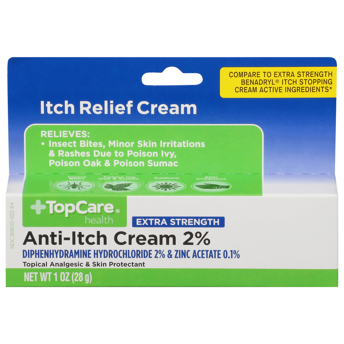 TopCare Health Extra Strength Anti-Itch Cream 2% 1 oz