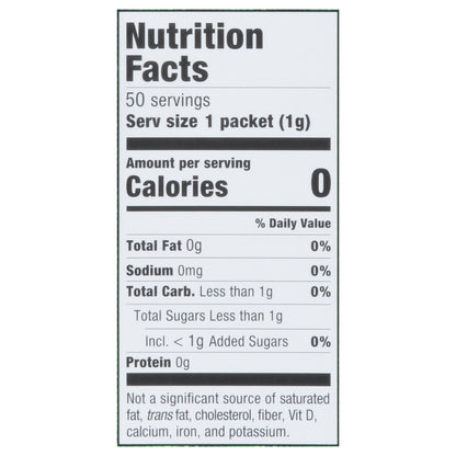 Stevia in the Raw Zero Calorie Sweetener 50 ea