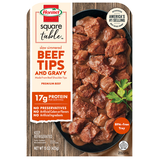 Hormel Square Table Slow Simmered Beef Tips and Gravy 15 oz