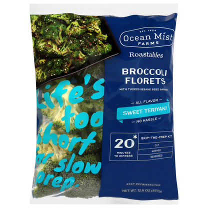 Ocean Mist Farms Roastables Sweet Teriyaki Broccoli Florets 12.6 oz