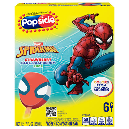 Popsicle Frozen Confection Bars Spiderman