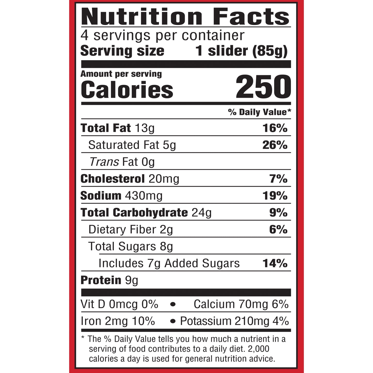 TGI Fridays® Cheeseburger Sliders with Sweet & Smoky BBQ Sauce 12 oz. Box