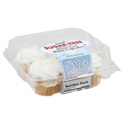 Ann Maries Sugar Free White Iced Cupcakes 8 oz