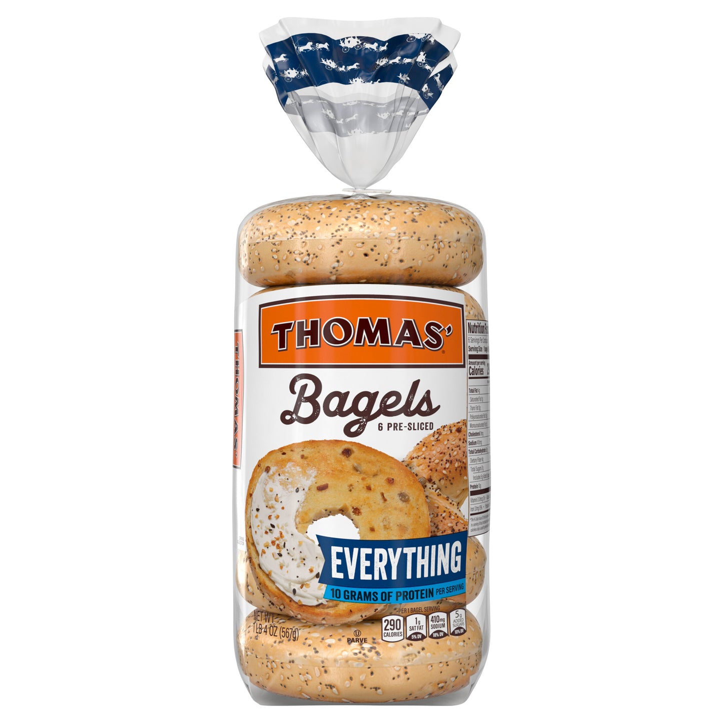 Thomas' Everything Bagels, 6 count, 20 oz