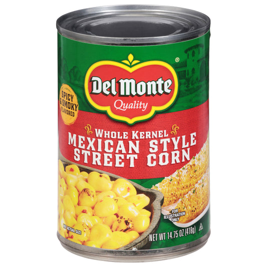Del Monte Whole Kernel Mexican Style Spicy & Smoky Flavored Street Corn 14.75 oz