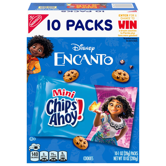 CHIPS AHOY! Mini Original Chocolate Chip Cookies, 10 Snack Packs