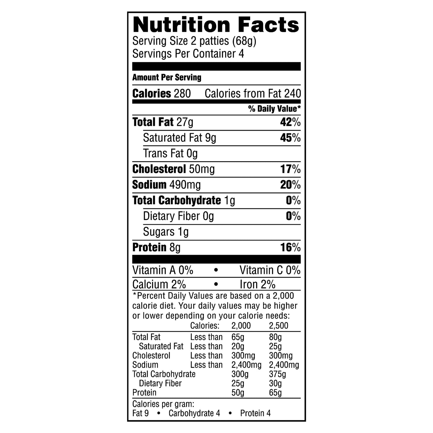 Jimmy Dean® Fully Cooked Original Pork Breakfast Sausage Patties, 8 Count