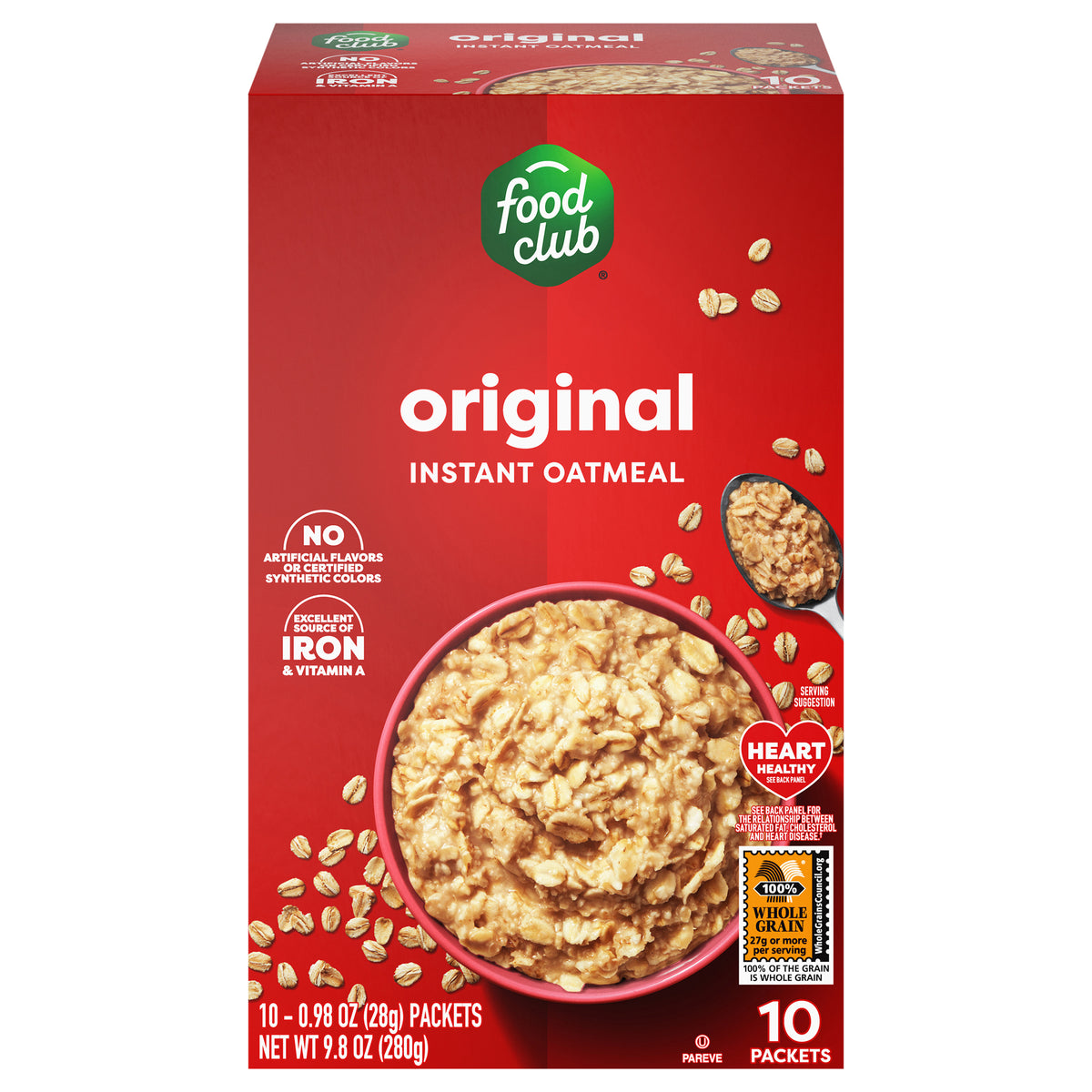 Food Club Original Instant Oatmeal 10 ea