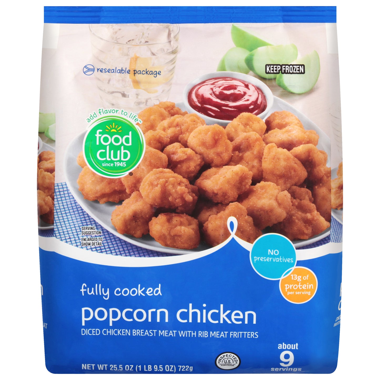 Food Club Fully Cooked Popcorn Chicken 25.5 oz
