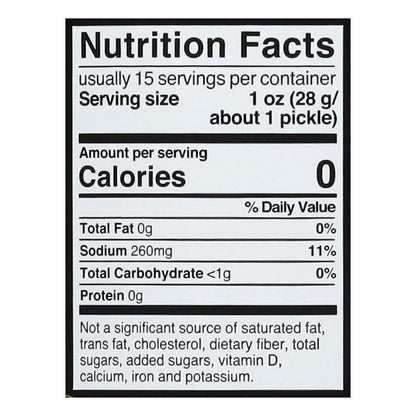 Majestic Picklery Savory Kosher Medium Heat Hot Sauce Baby Dills 24 fl oz