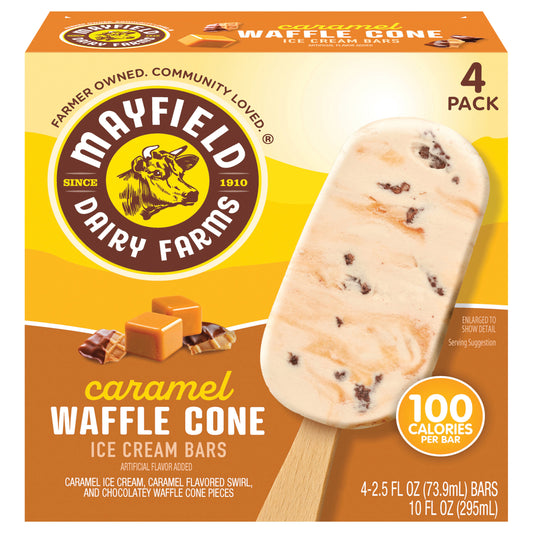 Mayfield Caramel Waffle Cone Ice Cream Bars