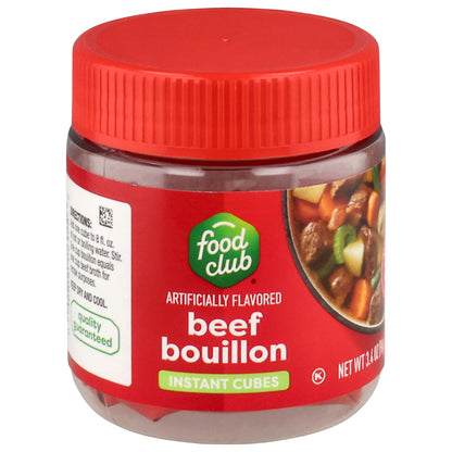 Food Club Instant Cubes Beef Bouillon 3.4 oz