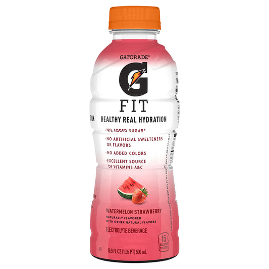 Gatorade Fit Healthy Real Hydration Electrolyte Beverage Watermelon Strawberry 16.9 Fl Oz