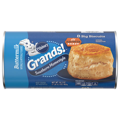 Pillsbury Grands! Southern Homestyle Buttermilk Refrigerated Biscuit Dough, 8 Biscuits, 16.3 oz