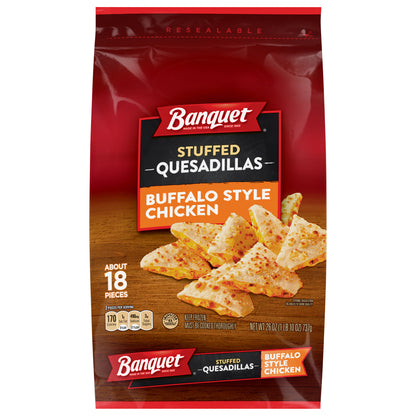 Banquet Buffalo-Style Chicken Stuffed Quesadillas Frozen Snack, 26 Ounce
