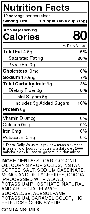 Caramel Cappuccino Mix Single Serve Cups
