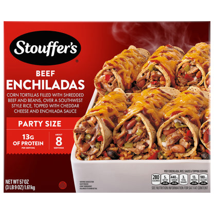 Stouffer’s® Beef Enchiladas, Party Size, Frozen Enchiladas 57oz
