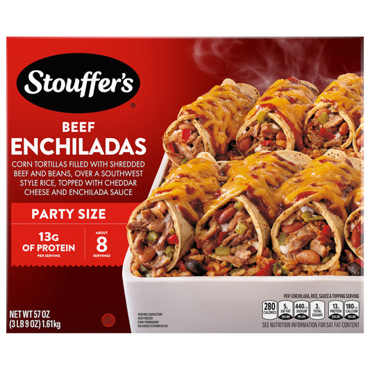 Stouffer’s® Beef Enchiladas, Party Size, Frozen Enchiladas 57oz
